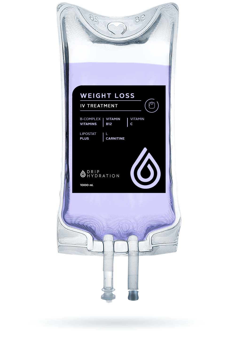 infusion bag named Weight Loss linking toward the service page