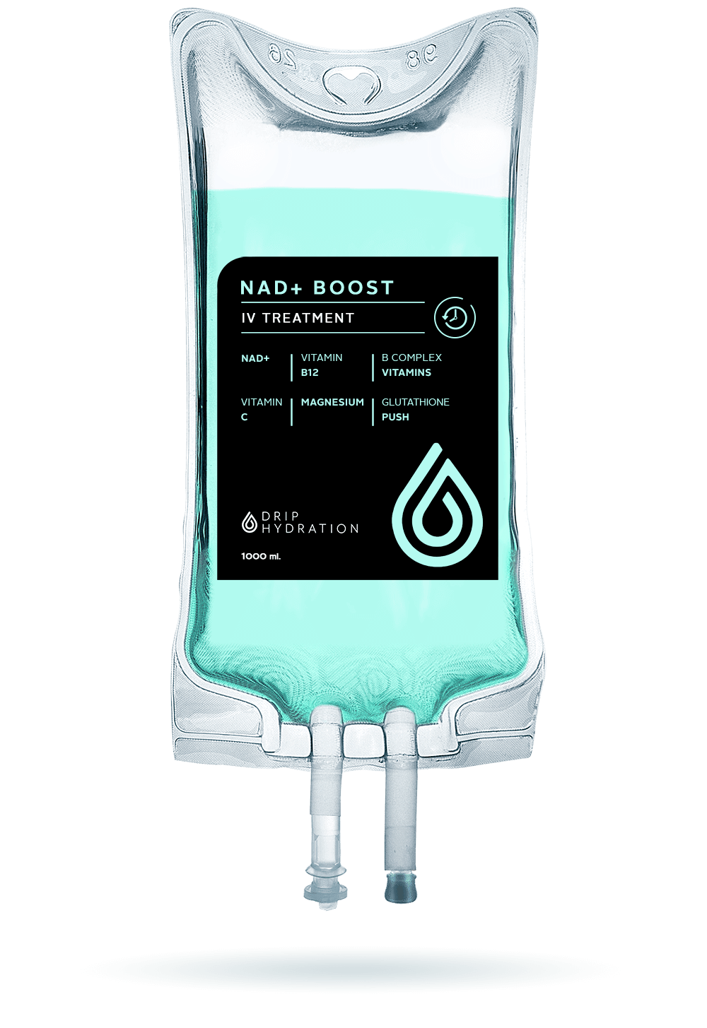 infusion bag named all NAD BOOST IV linking toward the service page